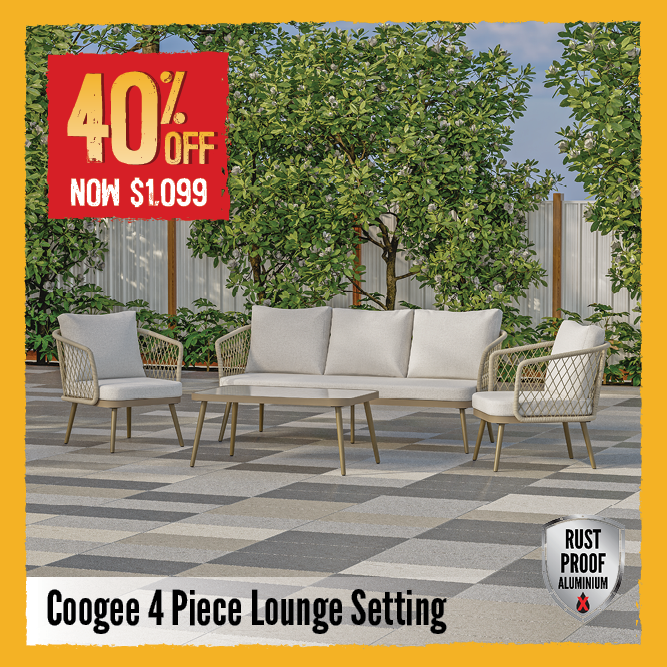 Now $1099 40% Off Coogee 4 Piece Lounge Setting | Shop Now